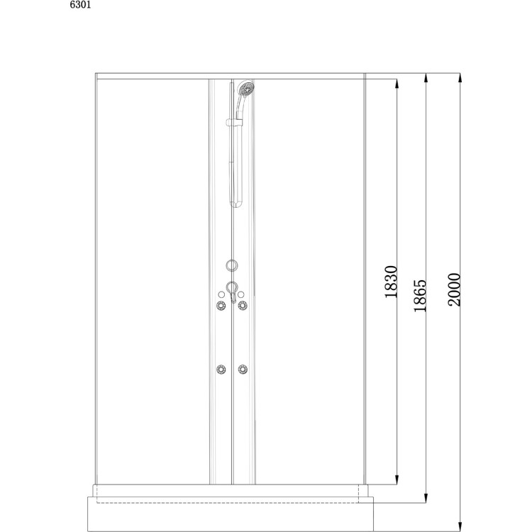 Dušas kabīne Duschy 90x90x200cm, 6301