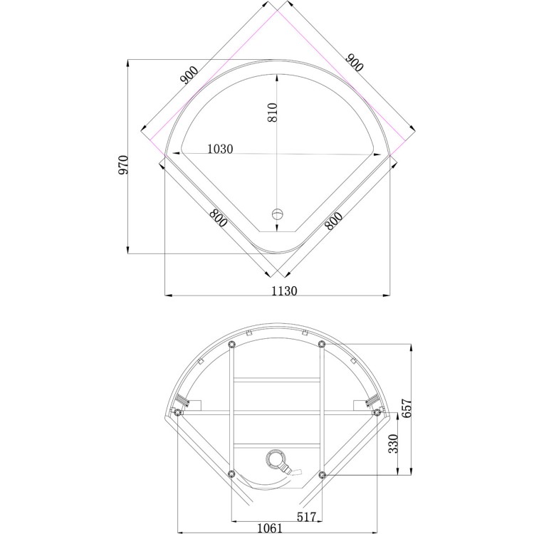 Dušas kabīne Duschy 90x90x200cm, 6301