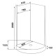 Dušas stūris pusapaļš Duschy 90x90 cm ar paliktni, melns/caurspīdīgs