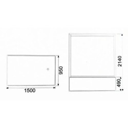 Masāžas dušas kabīne Duschy 150x92x217cm 5043