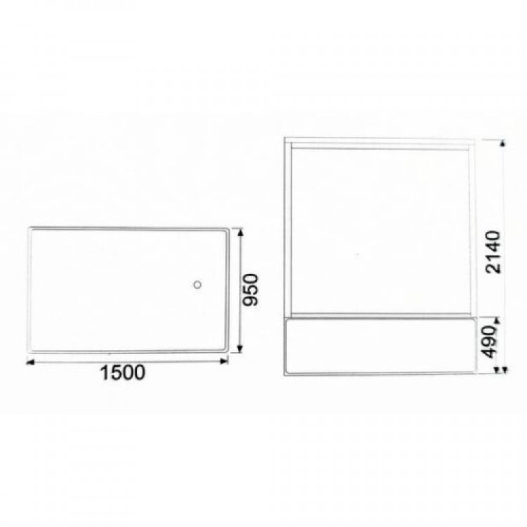 Masāžas dušas kabīne Duschy 150x92x217cm 5043