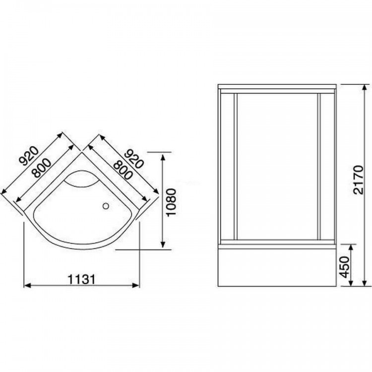 Masāžas dušas kabīne Duschy 103x103x217cm 6015