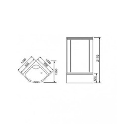 Masāžas dušas kabīne Duschy 103x103x217cm 6025