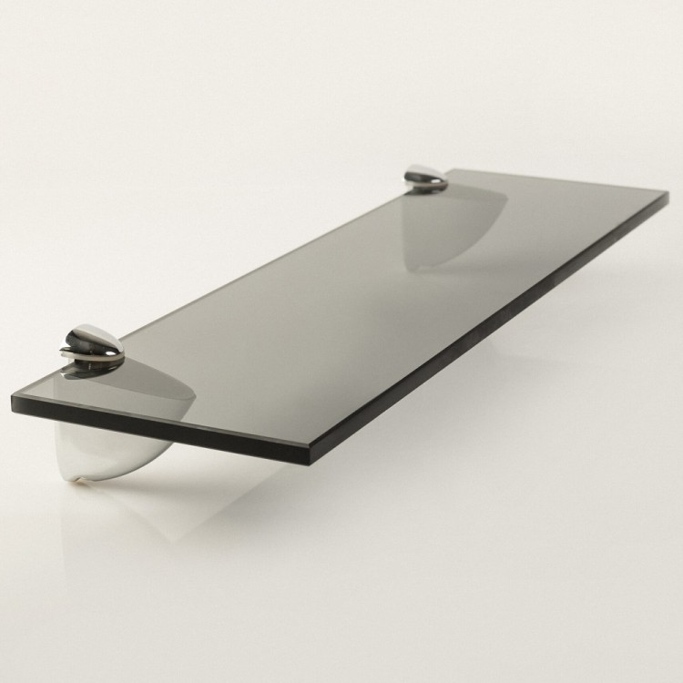 Plaukts Stikla Serviss 60x12 cm, pelēks