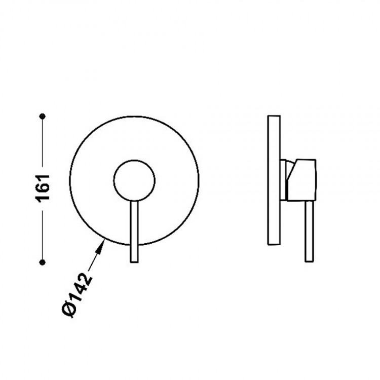Dušas iebūvējamais maisītājs Study exclusive TRES, 26227810VO