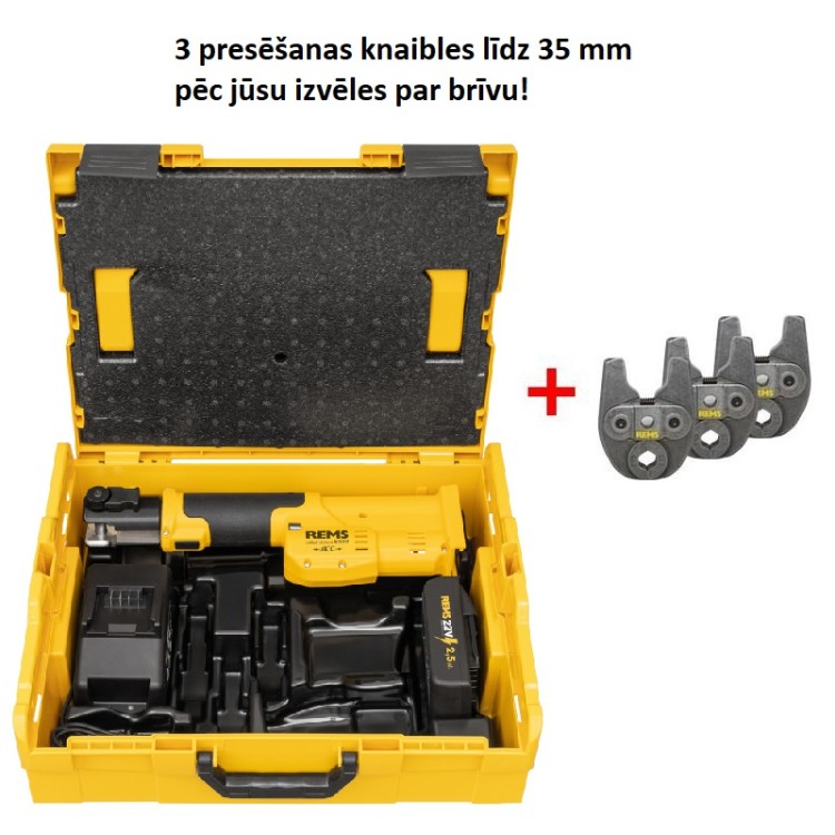 Akumulatora Mini-Prese S Rems 22V ACC, kofera sistēma L-Boxx