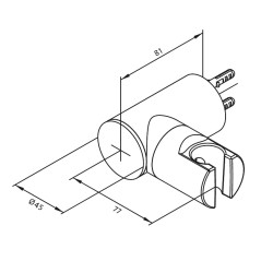 Regulējams dušas klausules turētājs Damixa, 766090000