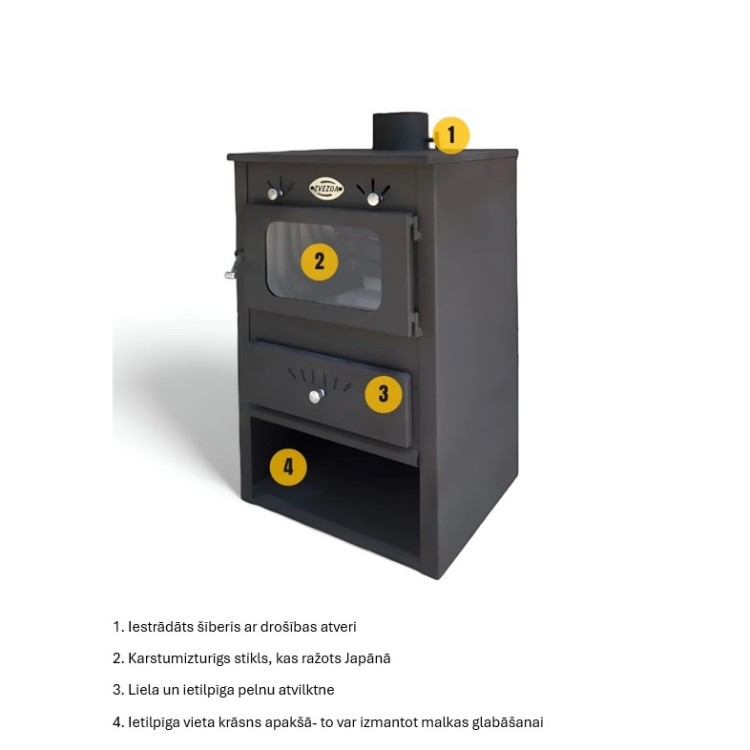 Malkas centrālapkures krāsns Zvezda ALINA 11kW