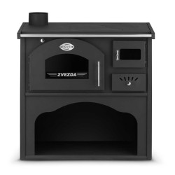 Malkas apkures plīts Zvezda GIUSI  6.0 kW, kreisā puse