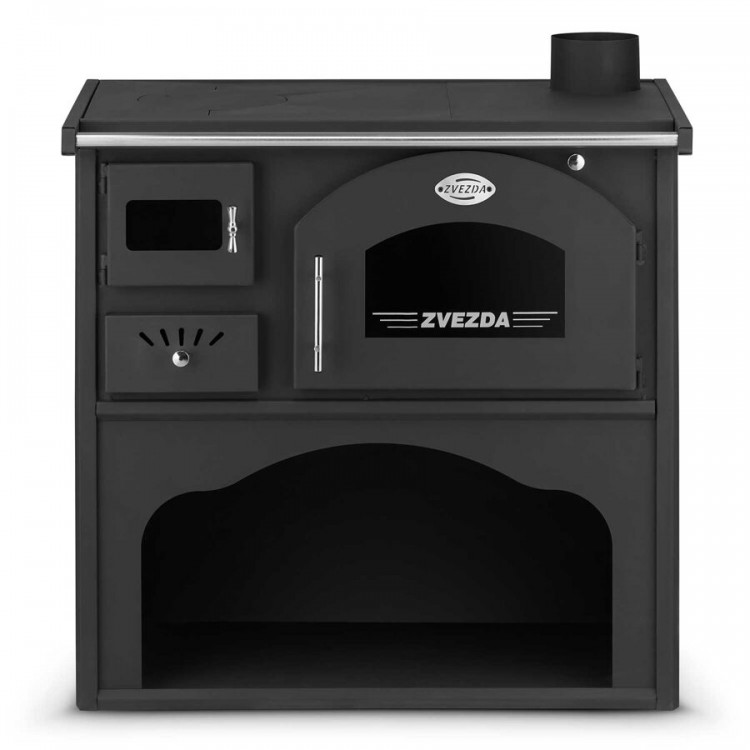 Malkas apkures plīts Zvezda GIUSI 6.0 kW, labā puse