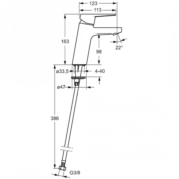 Izlietnes maisītājs ORAS TWISTA XL, 3806F
