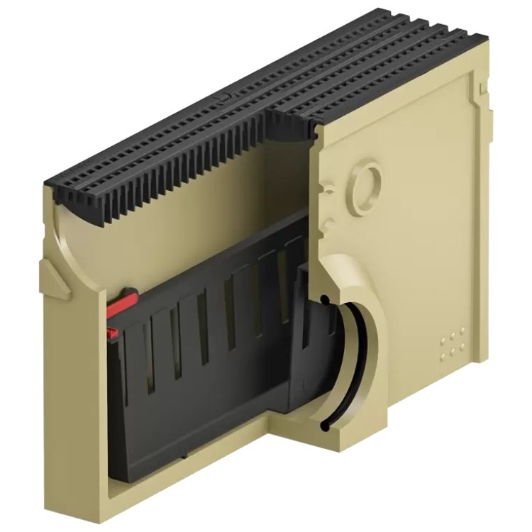 Smilšu ķērājs ar ''Microgrip'' plastmasas režģi ACO Euroline 500mm, B125