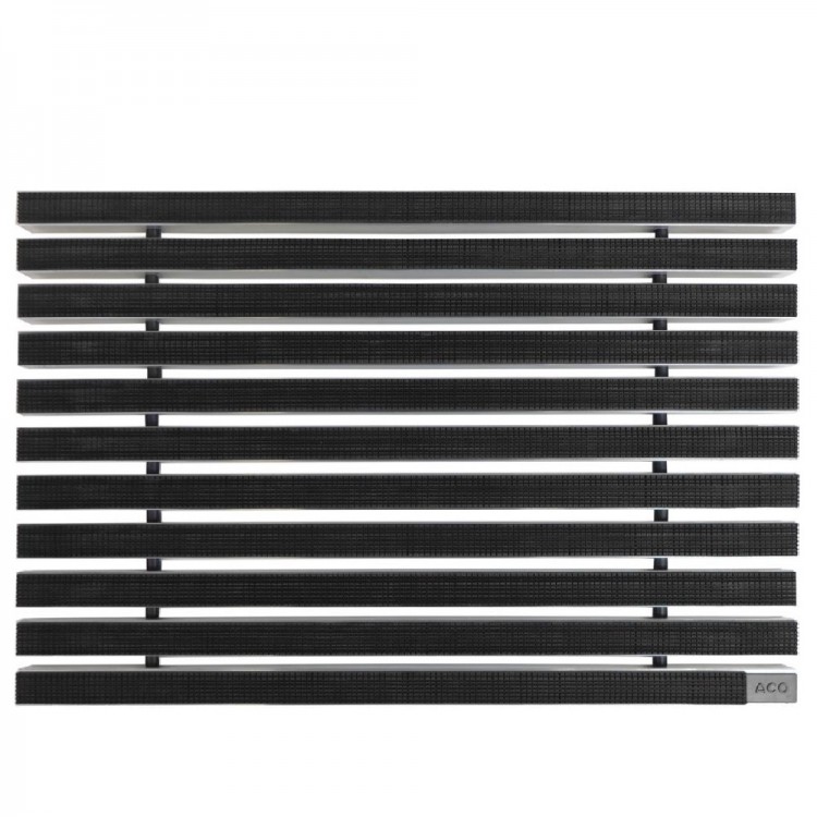 Kājslauķu vanniņas apavu tīrīšanas paklājs ar gumijas strēmelēm ACO Varios 750x500 mm