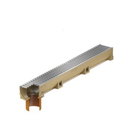 Kanāls ar cinkotā tērauda režģi ACO Euroline 1000mm un PVC cauruli, A15