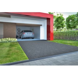 Kanāls ar ''Microgrip'' plastmasas režģi ACO Euroline 2.0 1000mm ar iebūvētu 100mm cauruli, B125