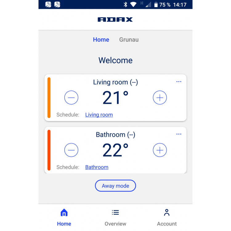 Elektriskais radiators ADAX NEO L 14 KWT SG, WiFi, 1400W, sparkling grey