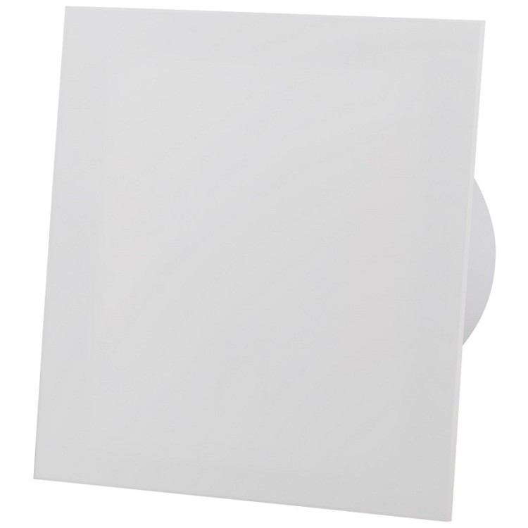 Sadzīves ventilatora airRoxy dRim 100 priekšējais stikla panelis, balts matēts