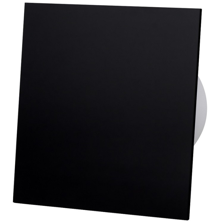 Sadzīves ventilatora airRoxy dRim 100 priekšējais stikla panelis, melns