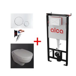 Komplekts Jika Norma+Alcadrain rāmis ar hromētu pogu