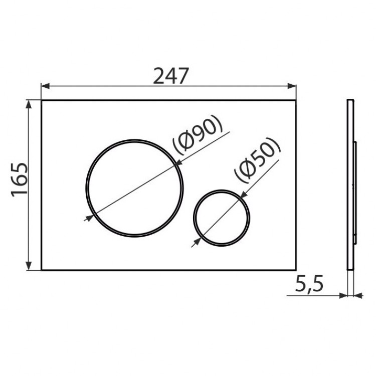 Iebūvējamais rāmis tualetes podam Alcaplast ar baltu pogu, Alca/3-1