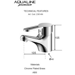 Izlietnes maisītājs Aqualine New Start, hroms