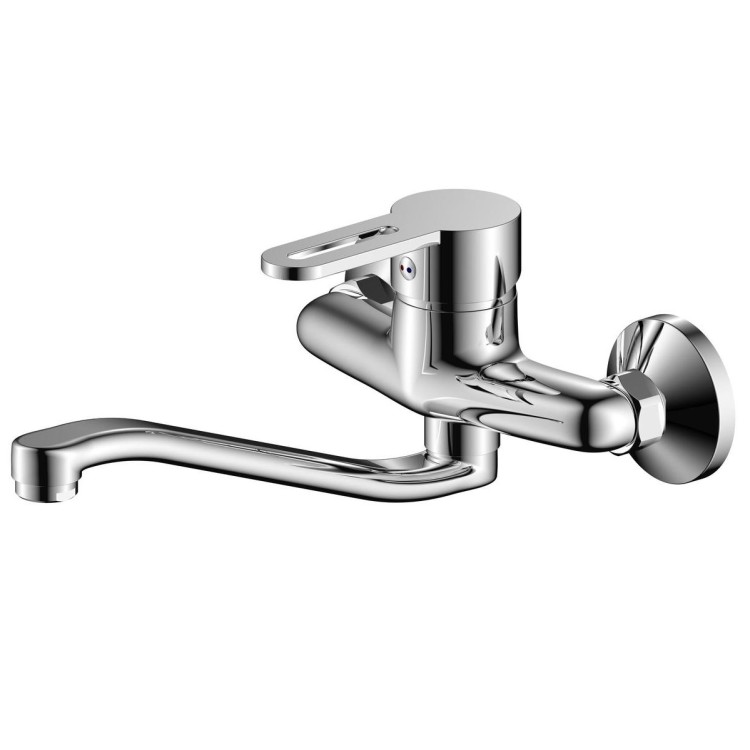 Virtuves izlietnes maisītājs Aqualine New Star no sienas, hroms