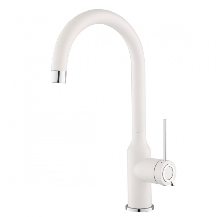 Virtuves izlietnes maisītājs granīta Helika VIDE, balta