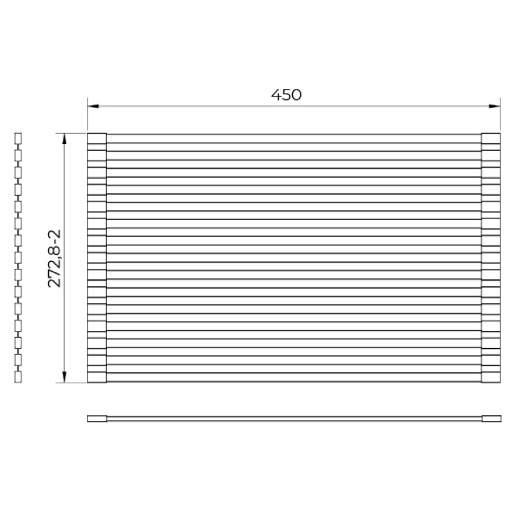 Helika Roll-Up Tērauda reste - Trauku žāvēšanas paliktnis RM2845-C