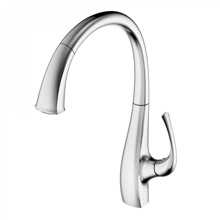 Virtuves izlietnes maisītājs ar izvelkamu izteku ART PLATINO GRASSE, nerūsējošais tērauds