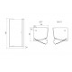 Dušas stūris taisnstūra BALTECO Vibe 100x89 cm ar paliktni