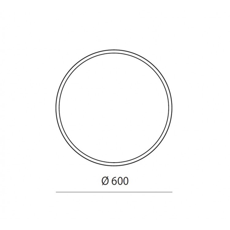Spogulis ar LED apgaismojumu Balteco Ø 60cm, EC60