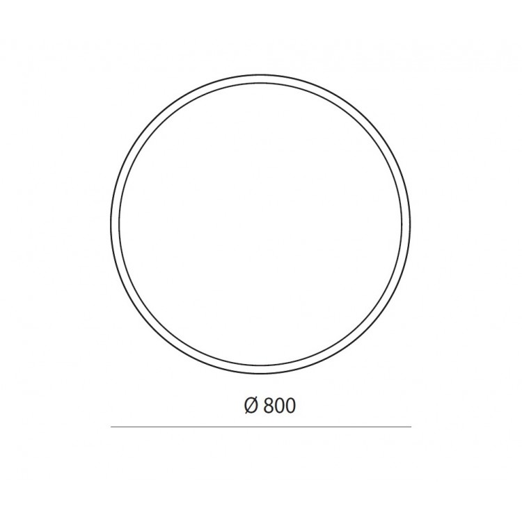 Spogulis ar LED apgaismojumu Balteco Ø 80cm, EC80