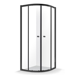 Dušas stūris pusapaļš Baltijos Brasta FRIDA Black Frame 90x90 cm