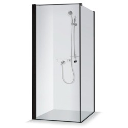 Dušas stūris kvadrātveida Baltijos Brasta KRISTINA Nero 200cm, 100x100 cm