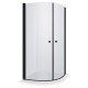 Dušas stūris pusapaļš Baltijos Brasta KATARINA Nero 100x100cm