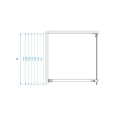 Dušas siena Baltijos Brasta KAJA 100 cm