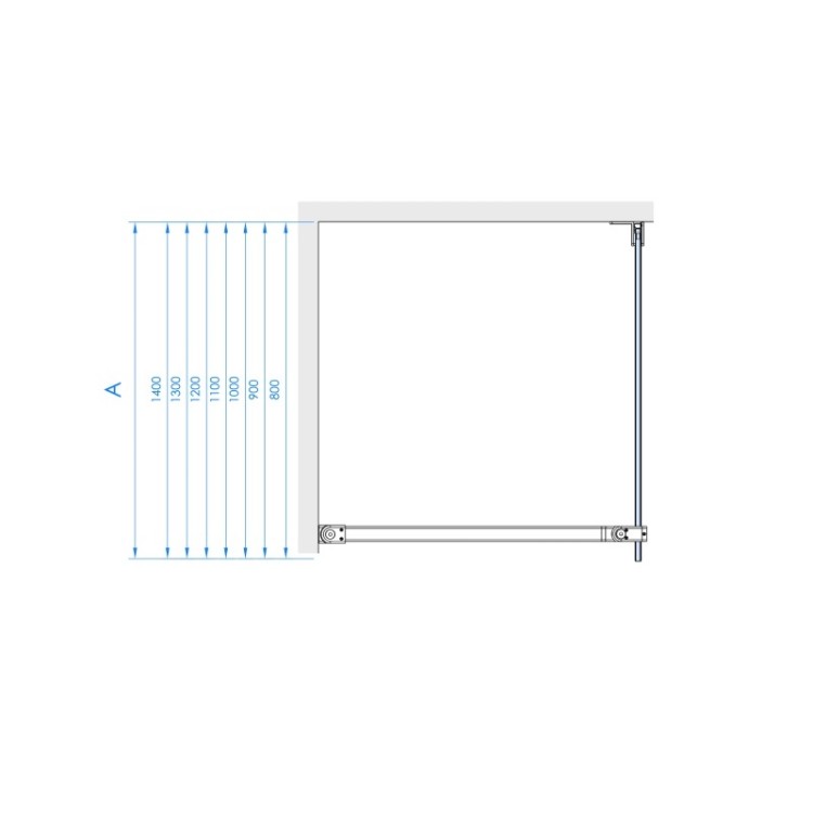 Dušas siena Baltijos Brasta KAJA 130 cm