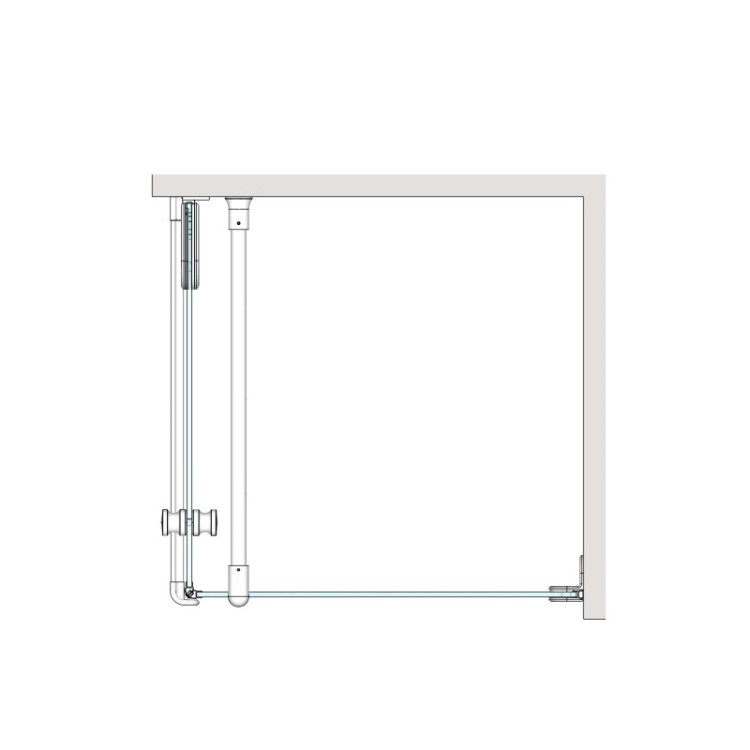 Dušas stūris kvadrātveida Baltijos Brasta NORA 90x90 cm