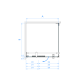 Dušas stūris kvadrātveida Baltijos Brasta NORA PLUSS QUADRO 80x80 cm