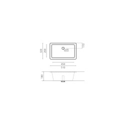 Vannas istabas pabūvējamā izlietne Bathco Torino 51x38cm, 0051N