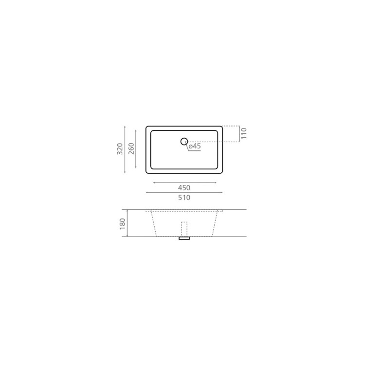 Vannas istabas pabūvējamā izlietne Bathco Torino 51x38cm, 0051N