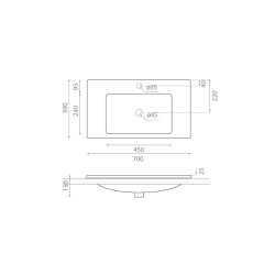 Vannas istabas uzliekamā izlietne Bathco California 70x39cm, 4029