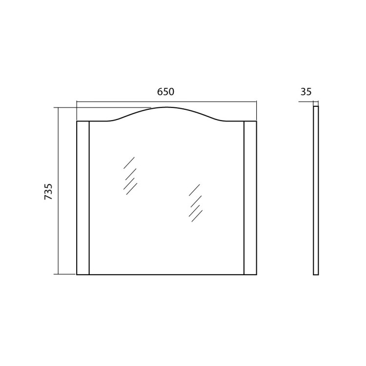 Spogulis ar apgaismojumu Akvarodos CLASSIC 65cm