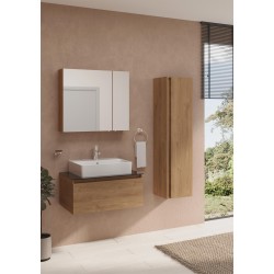 Vannas istabas skapītis ar spoguli Vitra Mia 80 cm, ozols