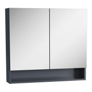 Vannas istabas skapītis ar spoguli un plauktu Vitra Mia 80 cm, antracīts