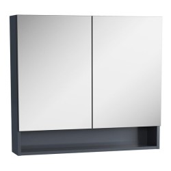 Vannas istabas skapītis ar spoguli un plauktu Vitra Mia 80 cm, antracīts