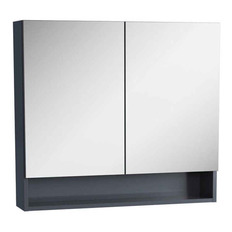 Vannas istabas skapītis ar spoguli un plauktu Vitra Mia 80 cm, antracīts