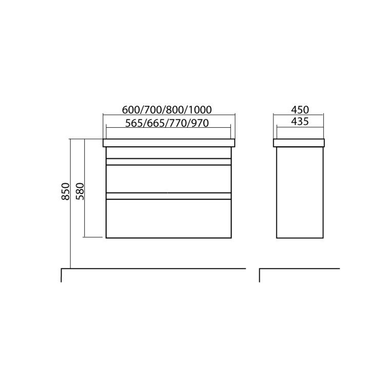 Vannas istabas skapītis ar izlietni Aquarodos SYDNEY 70cm