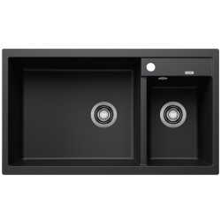 Virtuves izlietne Silgranit Blanco METRA 9 86x50cm, melna