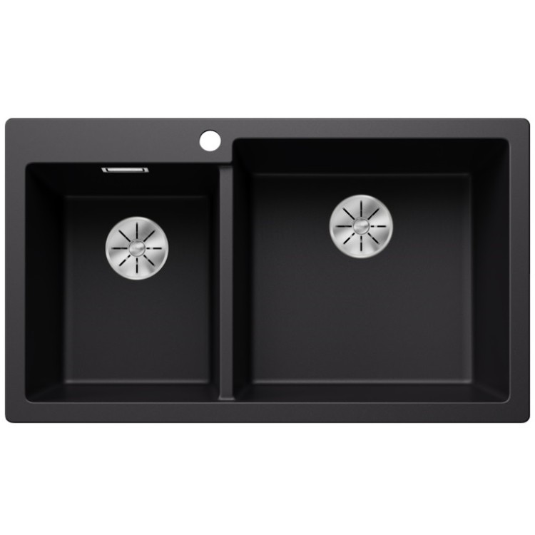 Virtuves izlietne Silgranit Blanco PLEON 9 86x50cm R, melna